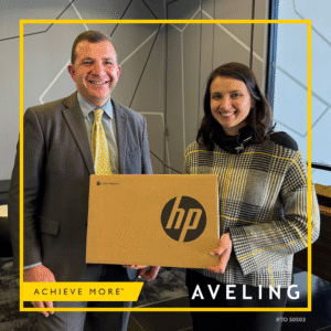 Peter Tangialis collects prize from Lauren Gonzalez